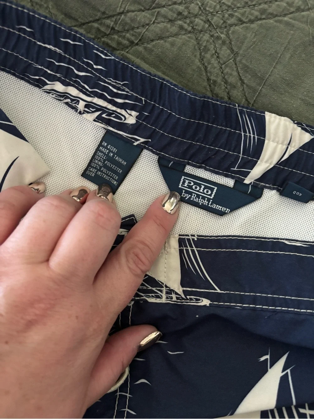 Vintage Polo Ralph Lauren Sail boat swim trunks XXL